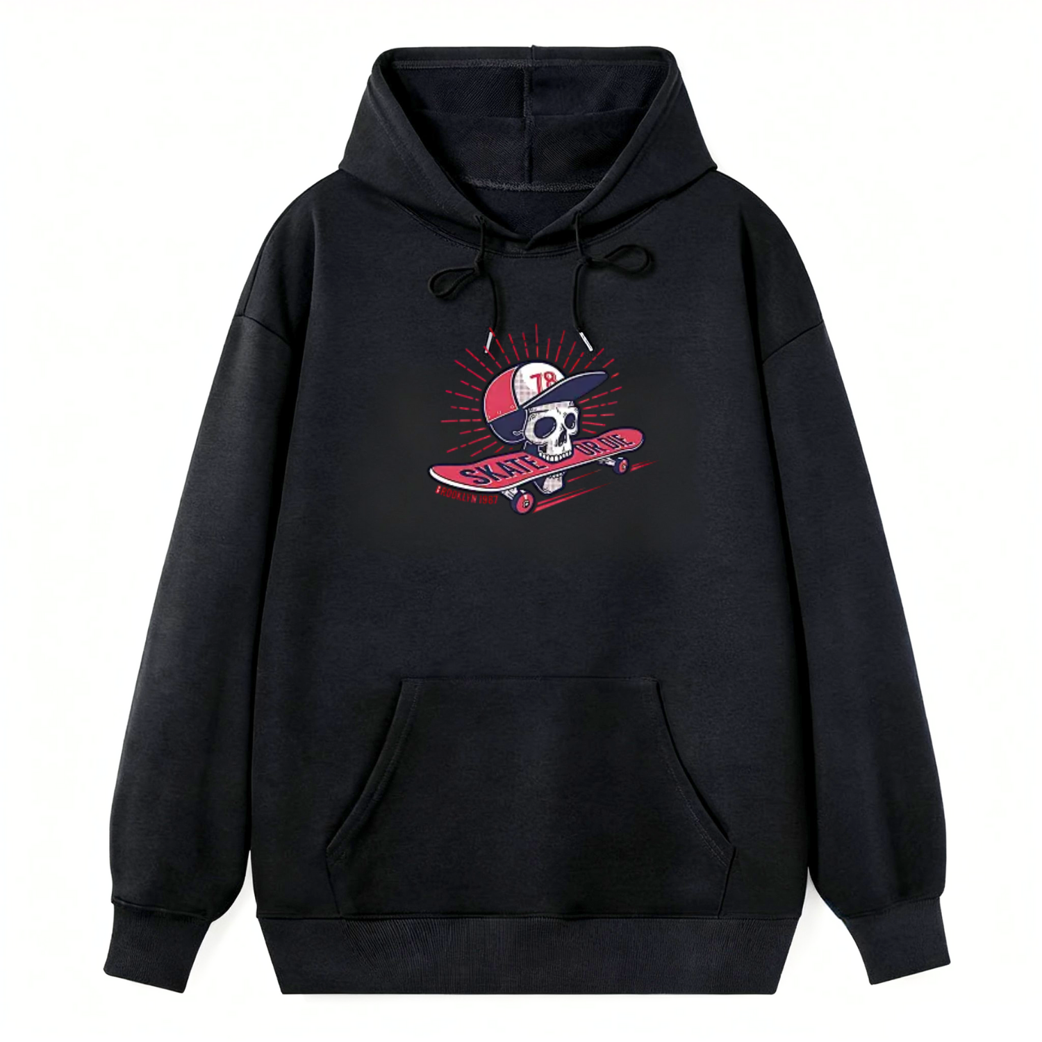 Skull Skateboard Retro Classic Hoodie